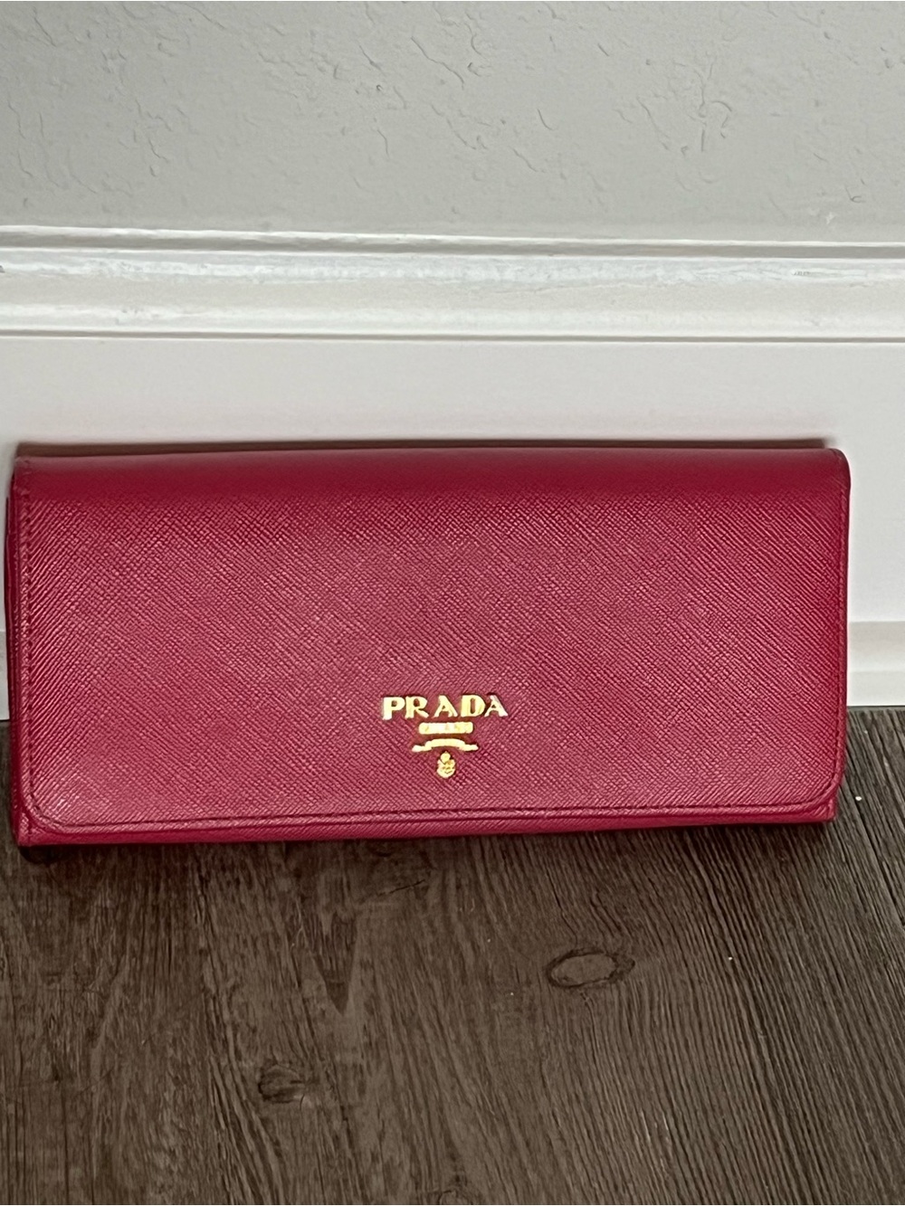 Prada Saffiano Leather Continental Wallet - Pink